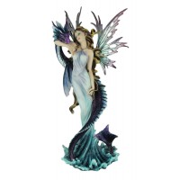 Sea Fairy and Water Dragon On Ocean Wave Statue   362414430370